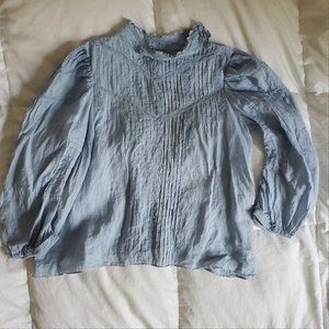 Doen Albertine Top, Ramie, French blue, XS